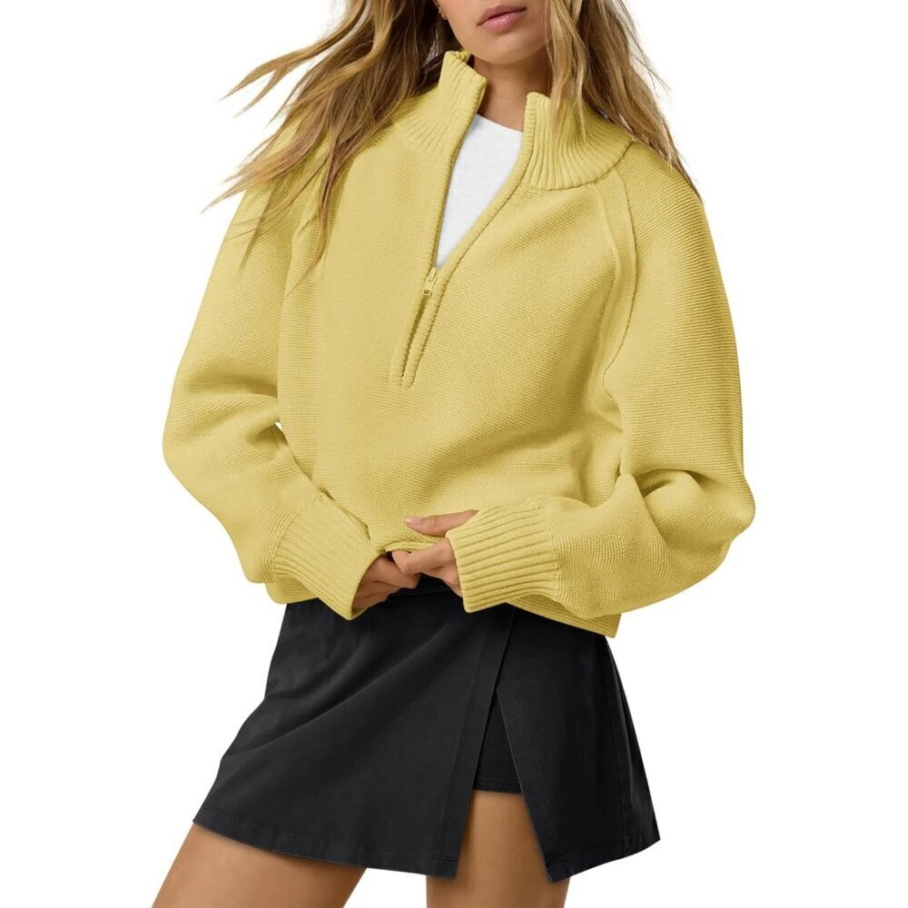 Long Sleeve Turtleneck Pullover Sweater Women Cozy Knit Pink S-2XL